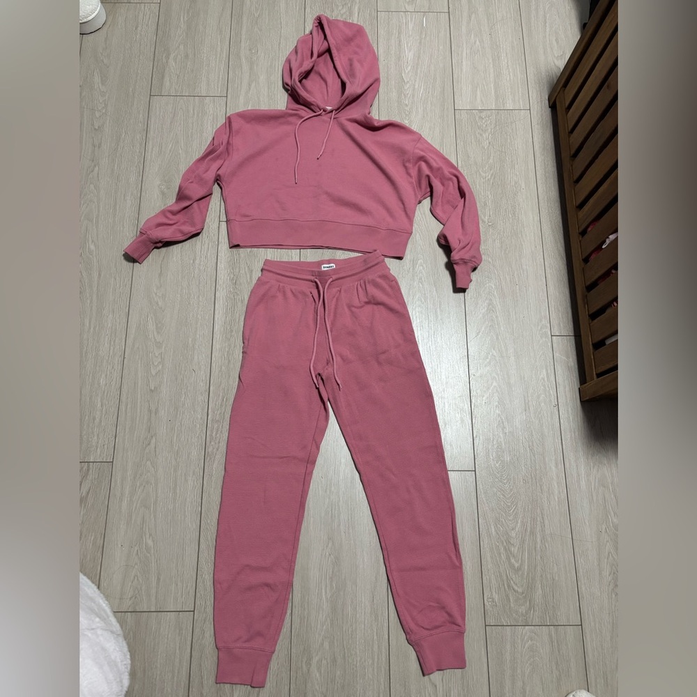 Sunday Best Dusty Rose Knit Hoodie & pants set